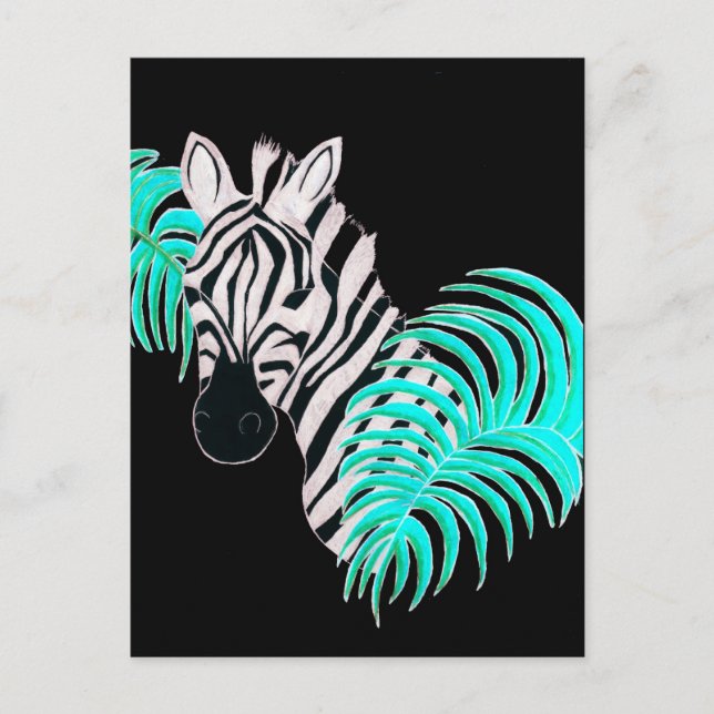 Reverse Zebra - Inverted Postcard (Front)