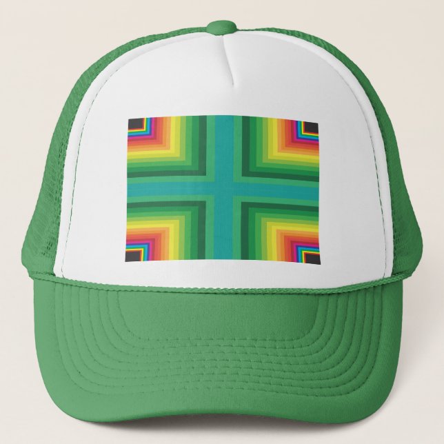 reversed frame trucker hat (Front)
