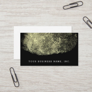 Reversed Loop Fingerprint Business Card