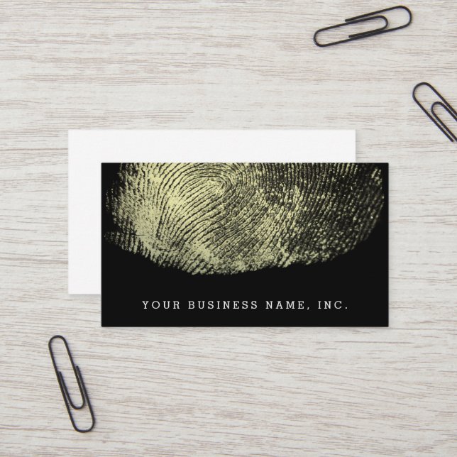Reversed Loop Fingerprint Business Card (Front/Back In Situ)