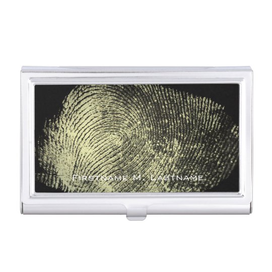 Reversed Loop Fingerprint Business Card Holder Zazzle.co.uk