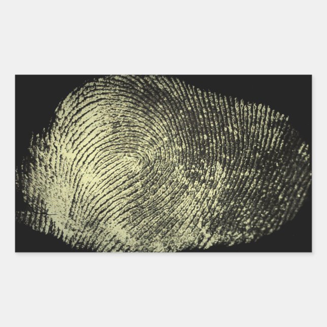 Reversed Loop Fingerprint Rectangular Sticker (Front)