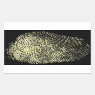 Reversed Loop Fingerprint Rectangular Sticker