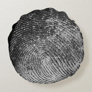 Reversed Loop Fingerprint Round Pillow