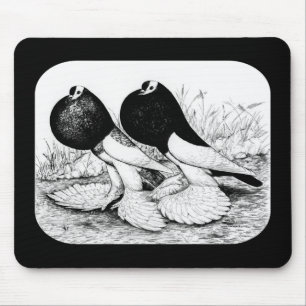 Reversewing Pouter Pigeons Mouse Mat