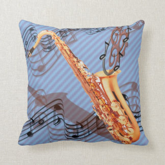 Reversible Abstract Saxophone Throw Pillow