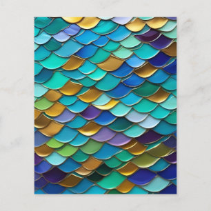 Reversible art paper, Mermaid scales flourishes Flyer