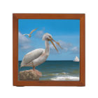 Reversible Brown and White Pelicans