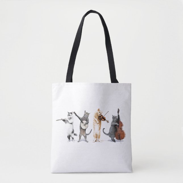 Reversible cat lover tote bag (Front)