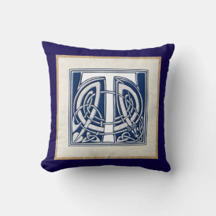Reversible Celtic T Initial Cushion