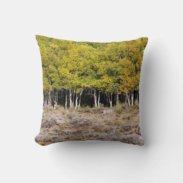 Reversible Colourful Fall Leaves Pillow (Front)