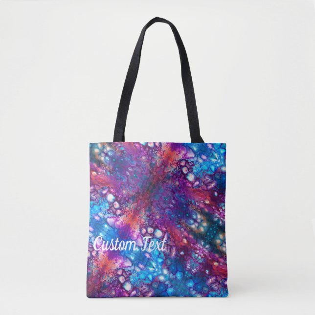 Reversible Custom Pour Boho Tie Dye Art Bag (Front)
