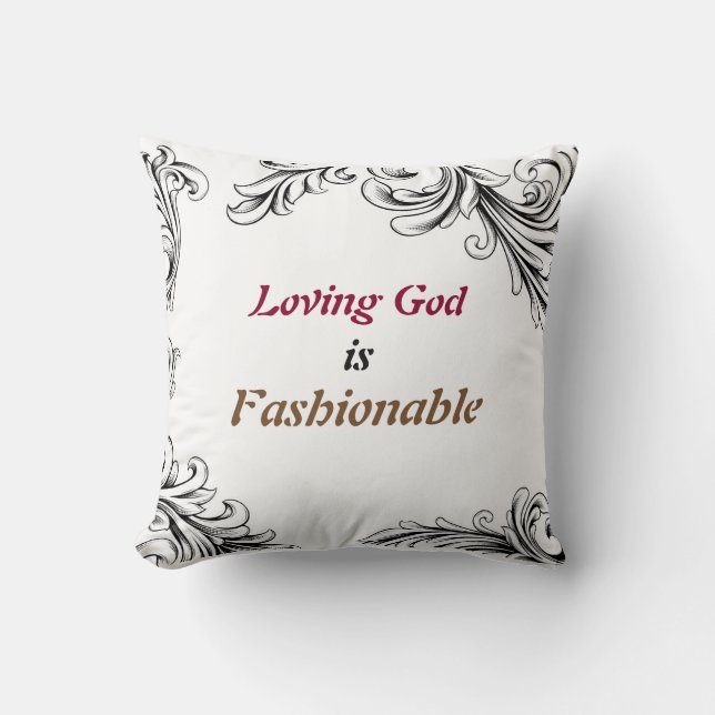 Reversible Decorative Pillow .. Loving God (Front)