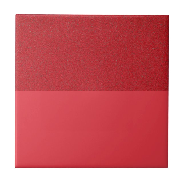 Reversible Dual-Texture Tomato Red Ceramic Tile (Front)