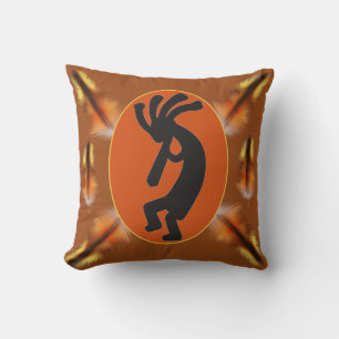 Reversible Feathers and Kokopelli Cushion