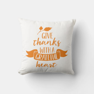 Reversible Give Thanks With A Grateful Heart Cushion