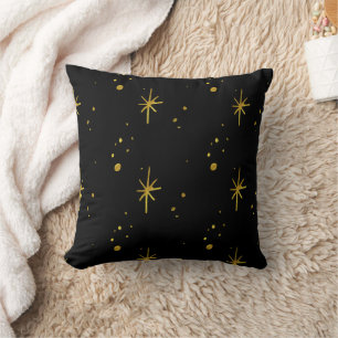 Reversible Gold Stars Cushion