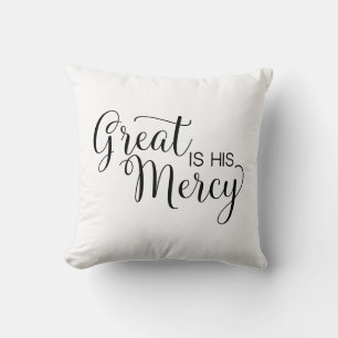 Reversible Great Is His Mercy Cushion