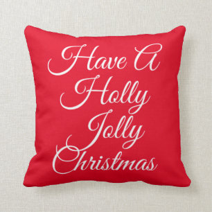 Reversible Have A Holly Jolly Christmas Cushion