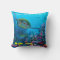 Reversible Hawaii Beach & Sea Turtle Throw Pillow