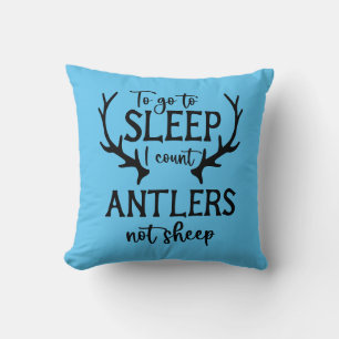 Reversible I Count Antlers Not Sheep Cushion