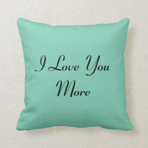 Reversible I Love You More Cushion