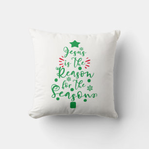 Reversible Jesus Is The Reason For The Season Cushion