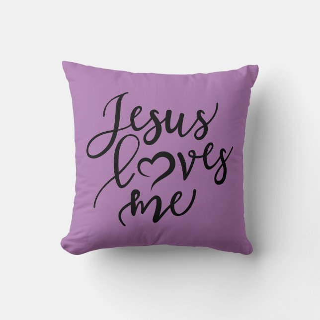 Reversible Jesus Loves Me Cushion (Front)
