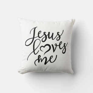 Reversible Jesus Loves Me Cushion