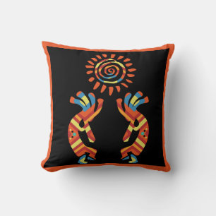 Reversible Kokopelli Throw Pillow