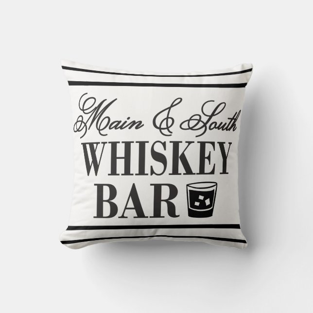 Reversible Main & South Whiskey Bar Cushion (Front)