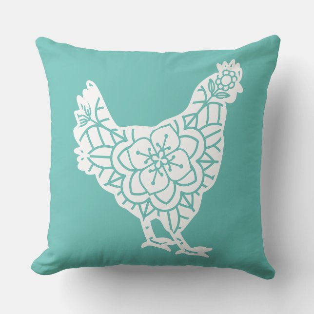Reversible Mandala Chicken  Cushion (Front)