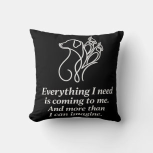 Reversible Manifestation Affirmation Throw Pillow