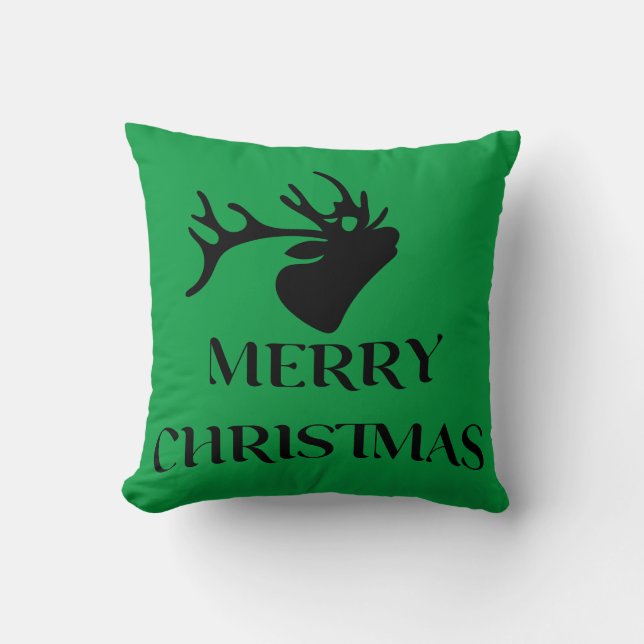 Reversible Merry Christmas  Cushion (Front)