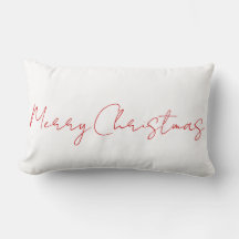 Reversible Merry Christmas Red White Minimalist