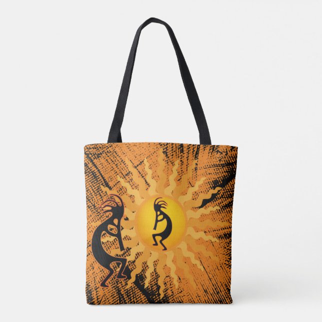 Reversible Native American Kokopelli Tote Bag (Back)