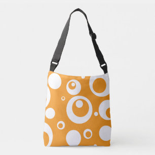Reversible Orange Bubble Dot Circle Bag Tote