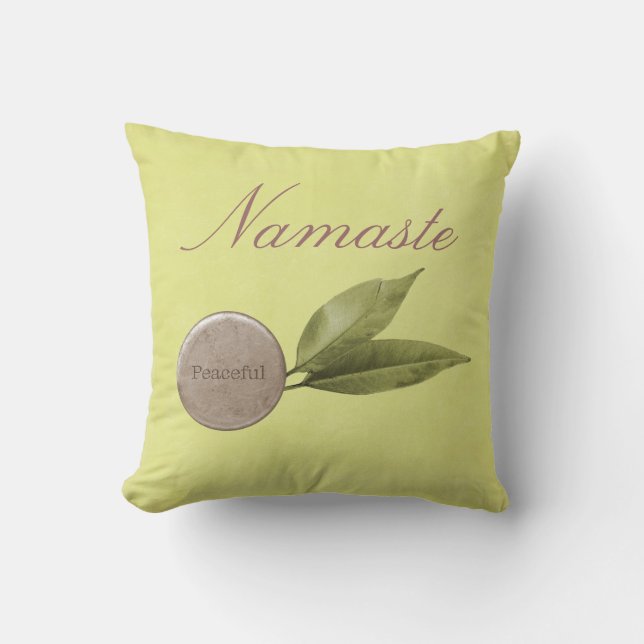 Reversible Peaceful Namaste Cushion (Front)