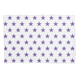 Reversible Purple and White Pillowcase