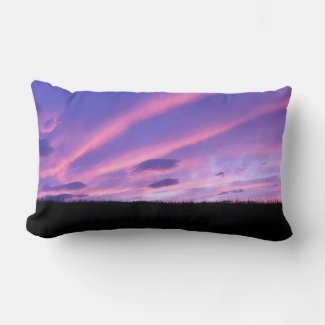 Reversible Purple Sunset Lumbar Cushion
