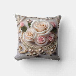 Reversible Rose & Pearl Pillow 