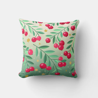 Reversible Seasonal Cherry Tree & Cardinal Pillow 
