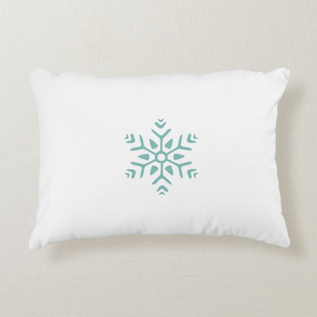 Reversible Snowflake Pillow (Front)