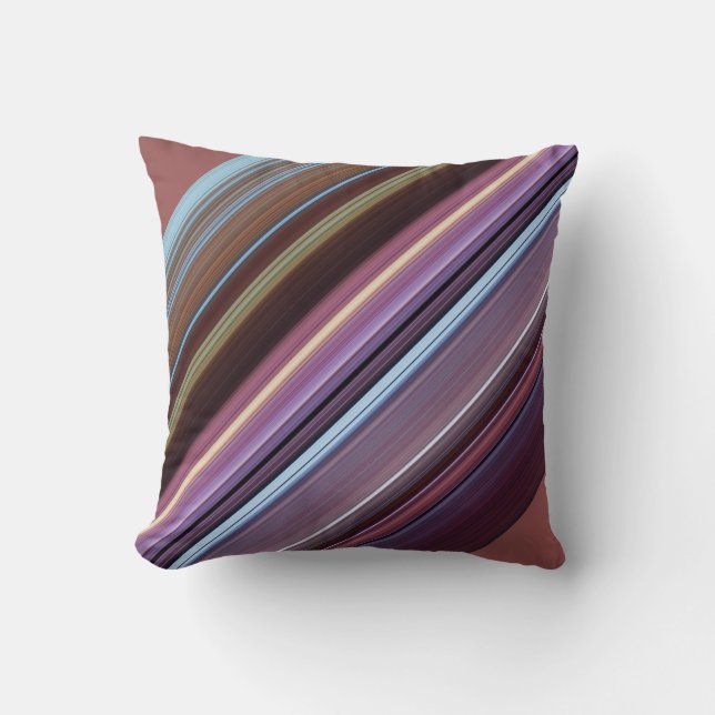 Reversible Stripe Decorative Pillow (Front)