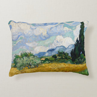 Reversible Van Gogh Wheat Field with Cypresses Decorative Cushion
