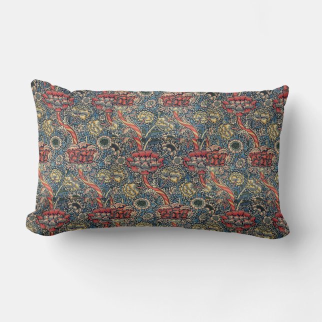 Reversible Vintage William Morris Wandle     Lumbar Cushion (Front)