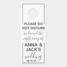 Reversible Welcome & Do Not Disturb Wedding Tag