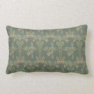 Reversible William Morris Vintage Blackberry  Lumbar Cushion