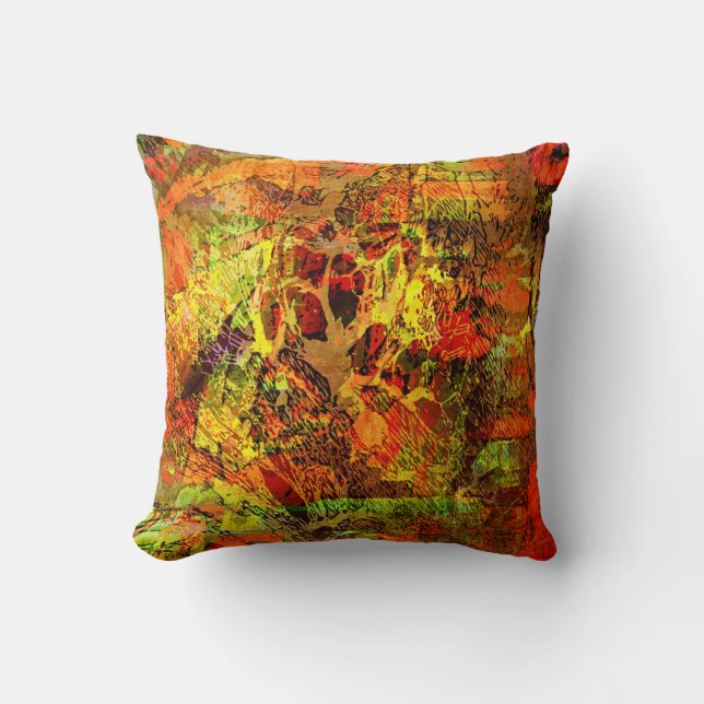 Revertible Golden   motif Cushion (Front)