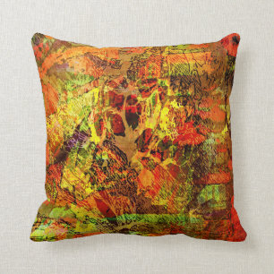 Revertible Golden   motif Cushion
